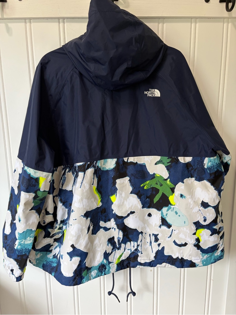 The North Face Antora Rain Hoodie Jacket Floral Print Blue Women's 3X Gorpcore - Picture 11 of 13